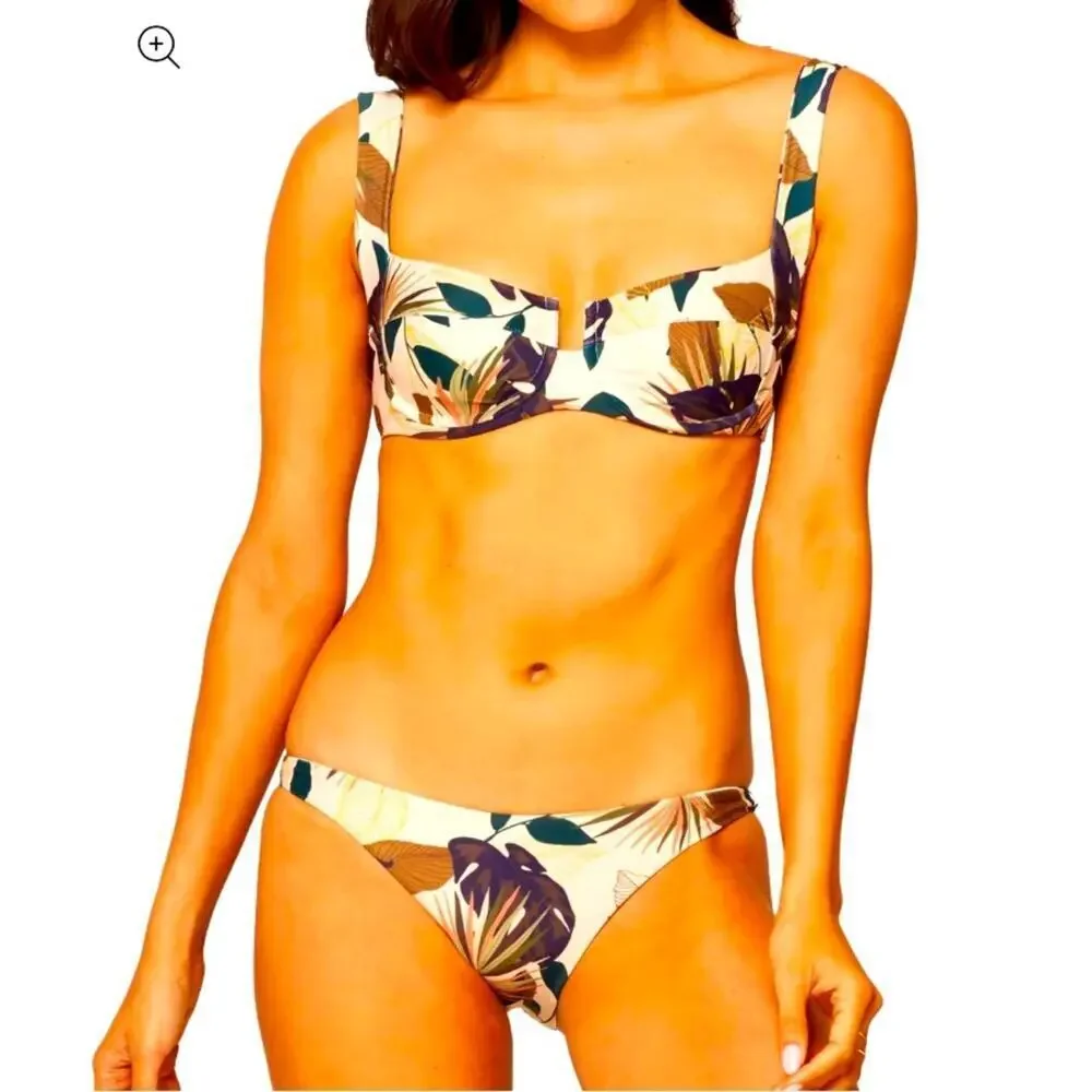 NWT L*Space Camellia Cabana Bikini Set Sugar and Spice small